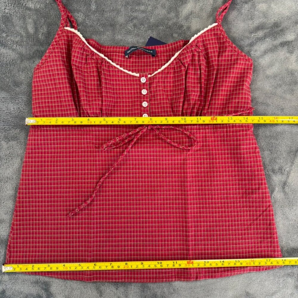 Brandy Melville Burgundy Plaid Tiffany Tank Top NWT - Picture 5 of 10